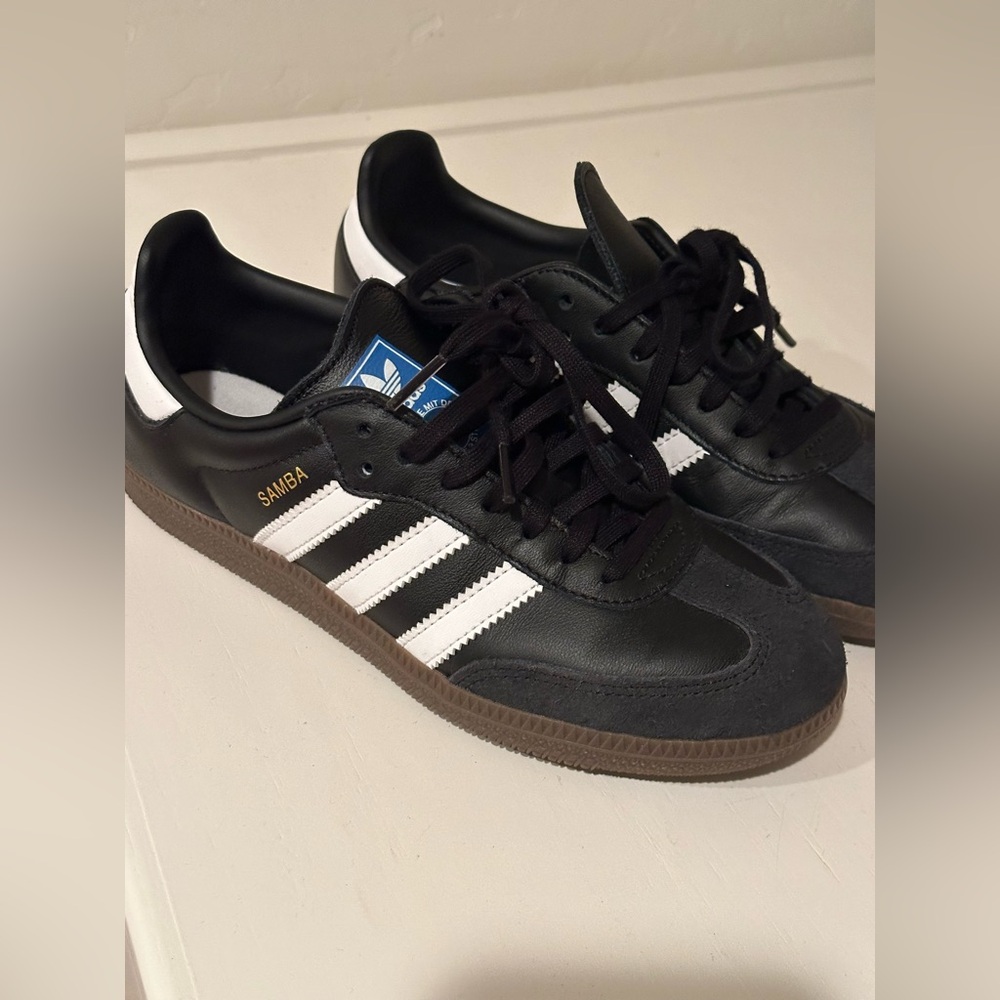 Adidas Samba Black and White Sneakers YOUTH/TEENS size